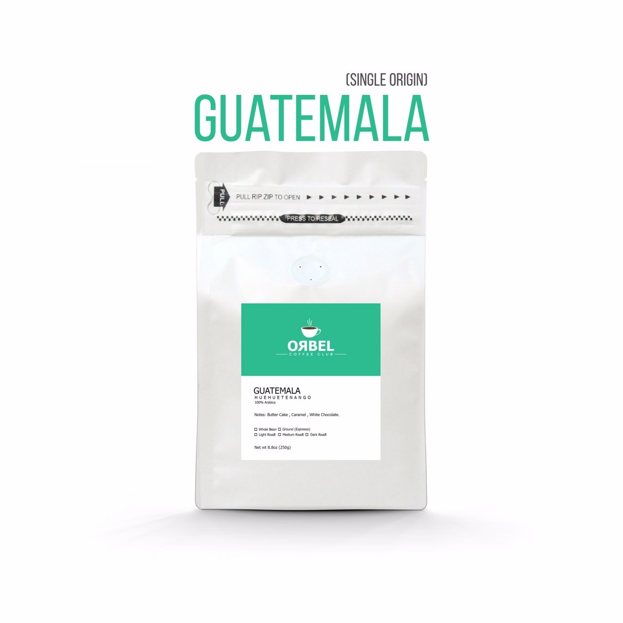 دانه قهوه اربل مدل گواتمالا سینگل اورجین ۲۵۰ گرمی