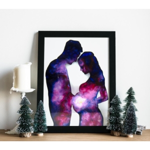 تابلوی نقاشی زوج کهکشانی