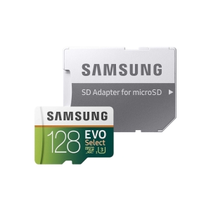 کارت حافظه microSDXC سامسونگ مدل Evo Select کلاس 10 استاندارد UHS-I U3 سرعت 100MBps ظرفیت 128 گیگابایت به همراه آداپتور SD
