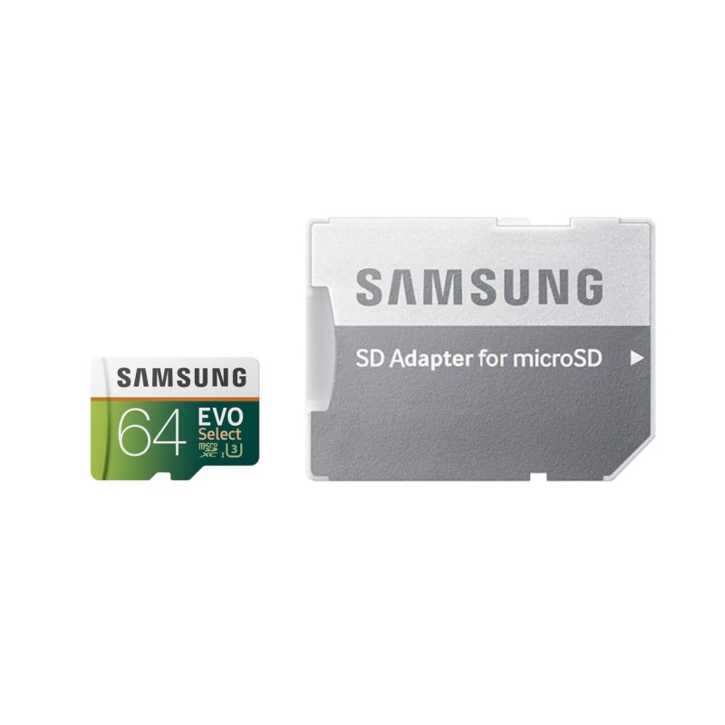کارت حافظه microSDXC سامسونگ مدل Evo Select کلاس 10 استاندارد UHS-I U3 سرعت 100MBps ظرفیت64 گیگابایت به همراه آداپتور SD