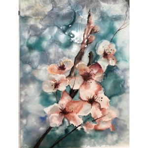 تابلوی نقاشی طرح گل های بهاری