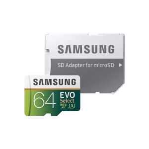 کارت حافظه microSDXC سامسونگ مدل Evo Select کلاس 10 استاندارد UHS-I U3 سرعت 100MBps ظرفیت64 گیگابایت به همراه آداپتور SD
