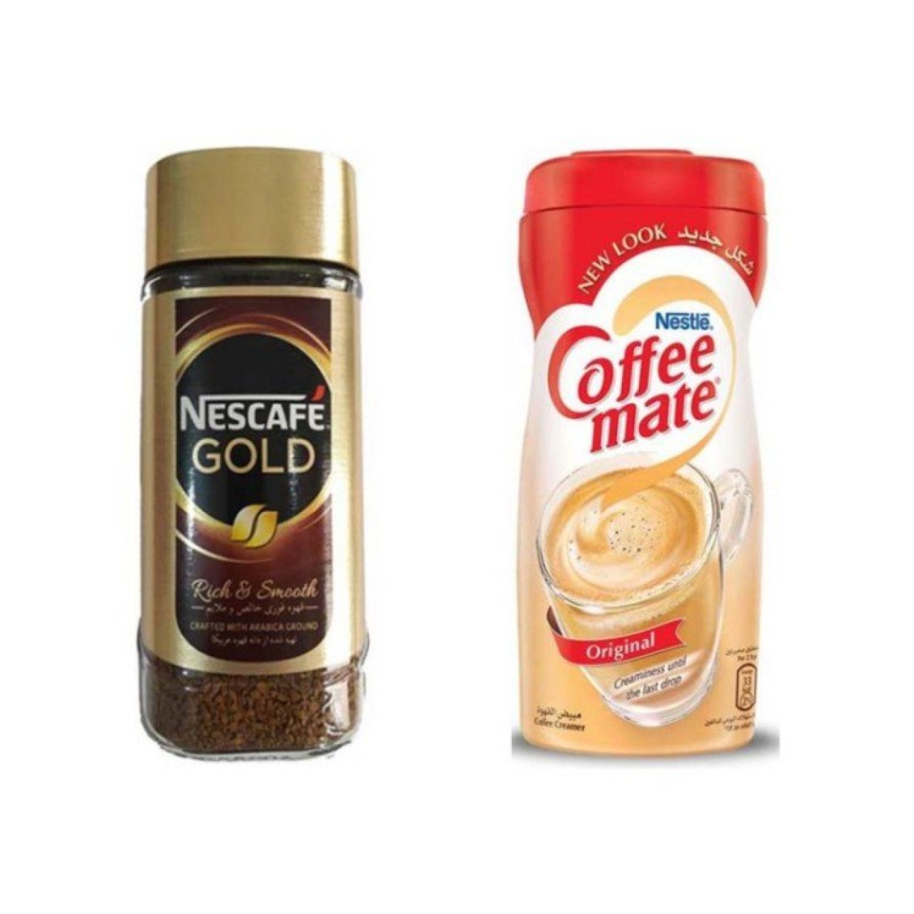 قهوه فوری نسکافه مدل GOLD مقدار 100 گرم به همراه کافی میت نستله 400 گرم