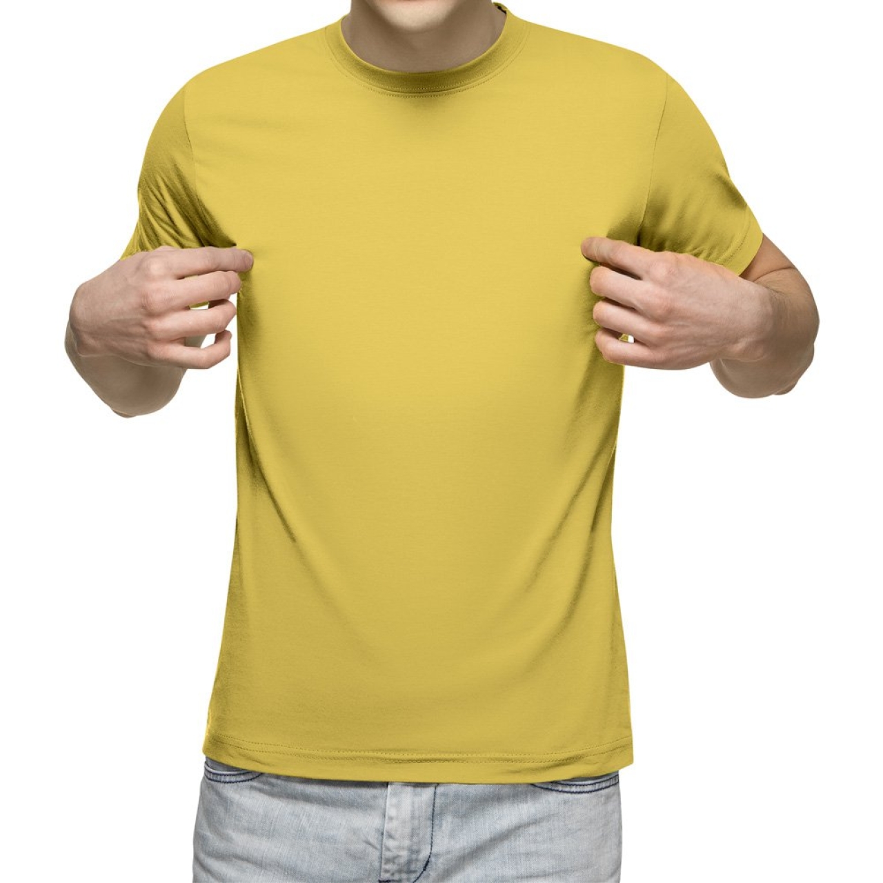 تیشرت آستین کوتاه مردانه کد 1GYL رنگ زرد لیمویی