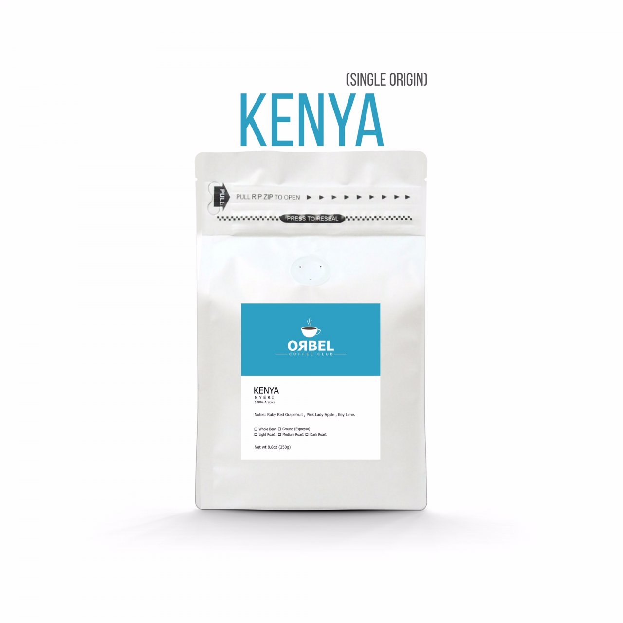 دانه قهوه اربل مدل کنیا سینگل اورجین ۲۵۰ گرمی