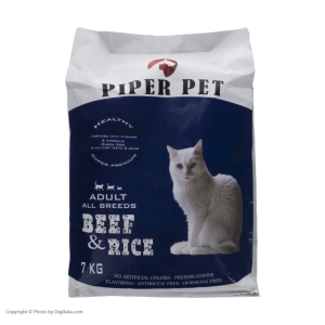غذای خشک گربه پی پر پت مدل Beef & Rice وزن 7 کیلوگرم