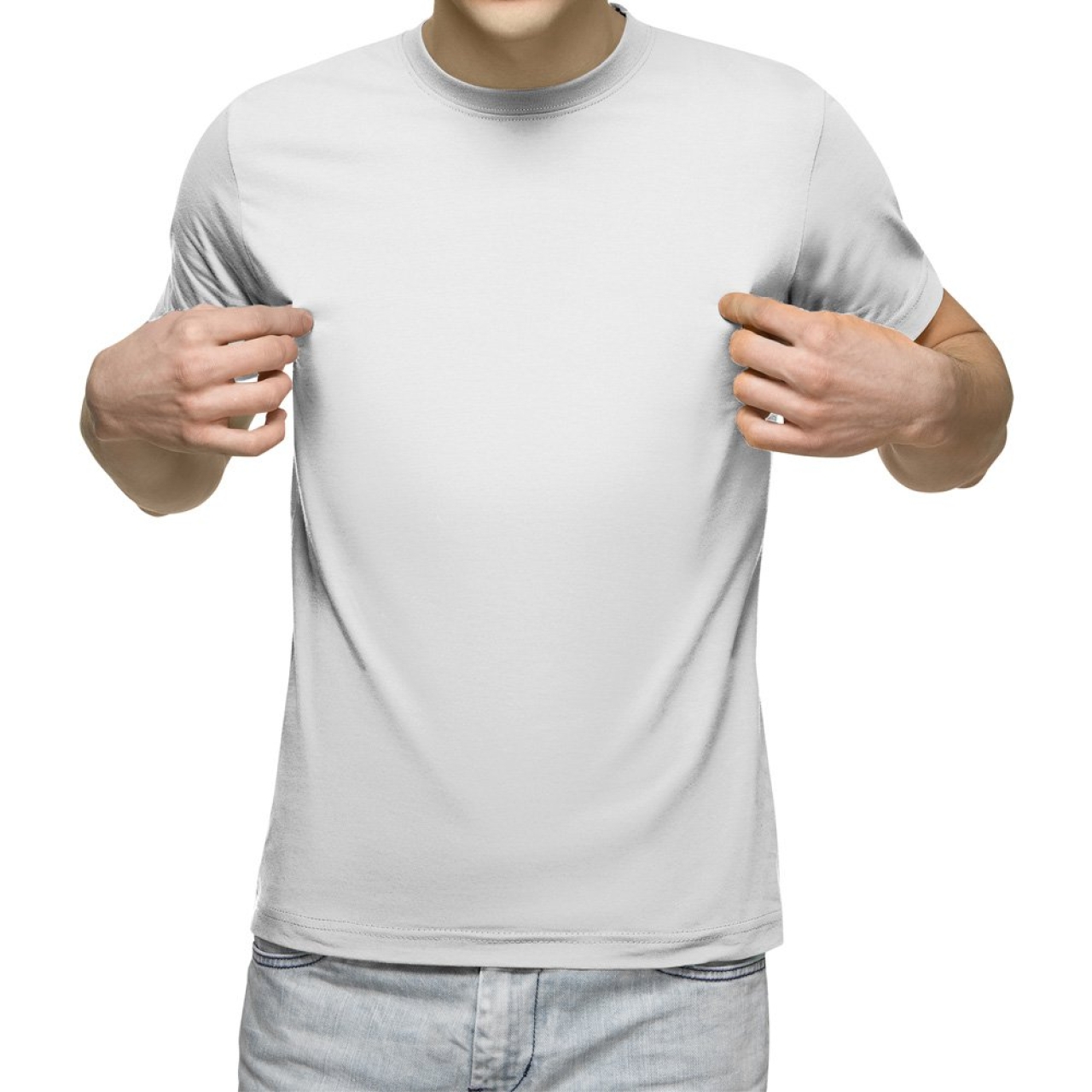 تیشرت آستین کوتاه مردانه کد 1BWH رنگ سفید