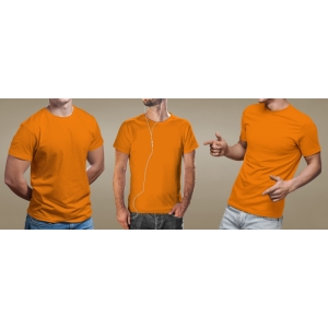 تیشرت آستین کوتاه مردانه کد 1TOR رنگ نارنجی