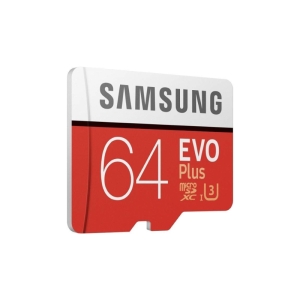 کارت حافظه microSDXC سامسونگ مدل Evo Plus کلاس 10 استاندارد UHS-I U3 سرعت 100MBps ظرفیت 64 گیگابایت به همراه آداپتور SD