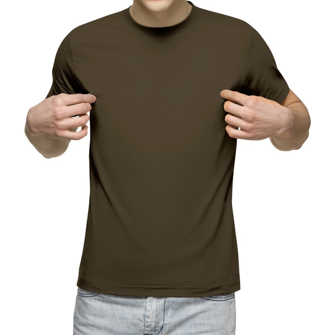 تیشرت آستین کوتاه مردانه کد 1BOL رنگ زیتونی