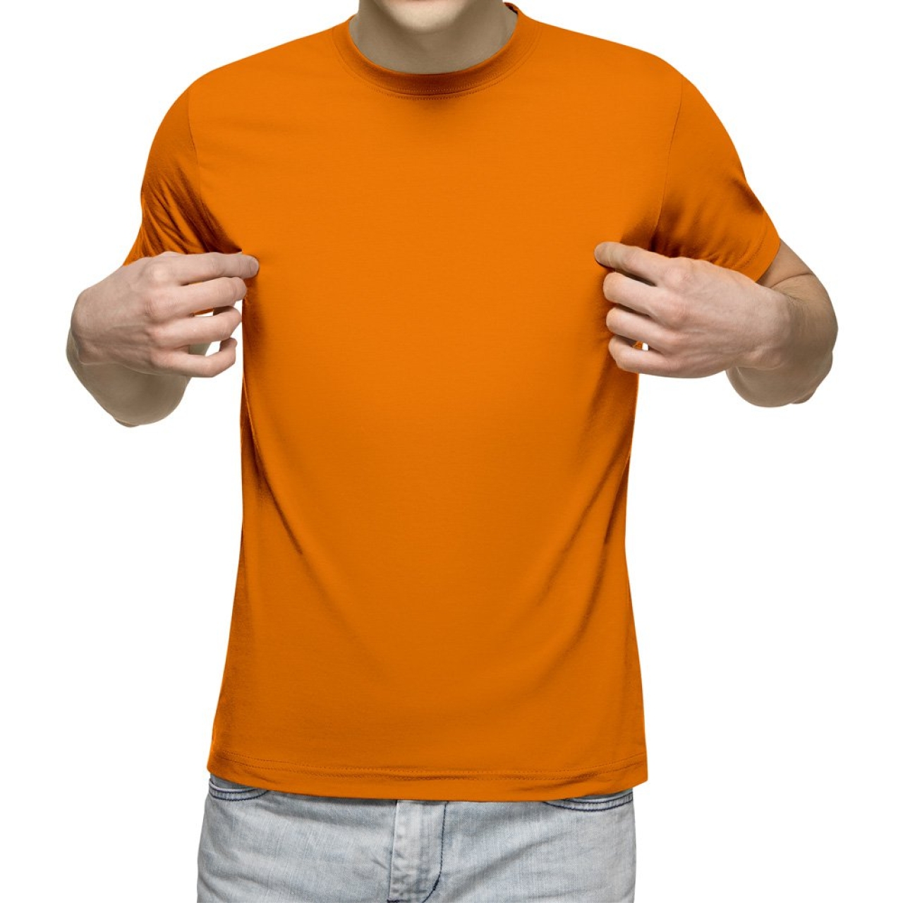 تیشرت آستین کوتاه مردانه کد 1TOR رنگ نارنجی