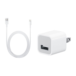 شارژر دیواری و کابل USB به لایتنینگ برند اپل