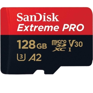 کارت حافظه microSDXC سن دیسک مدل Extreme PRO کلاس A2 استاندارد UHS-I U3 سرعت 170MBs ظرفیت 128 گیگابایت به همراه آداپتور SD