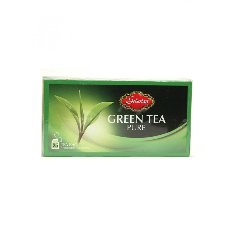 چای سبز خالص کیسه ای 25 عددی گلستان