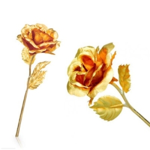 گل رُز با روکش طلای 24 عیار Rose Gold