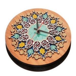 ساعت معرق سنتی ایرانی طرح بته جقه کیتا ۳۵ سانتی