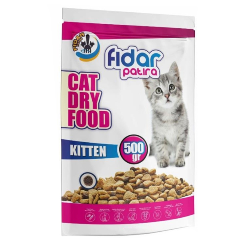 غذای خشک بچه گربه فیدار پاتیرا مدل Kitten حجم 500 گرم
