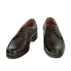 کفش مجلسی و رسمی مردانه تمام چرم طبیعی مدل t14 قهوه ای