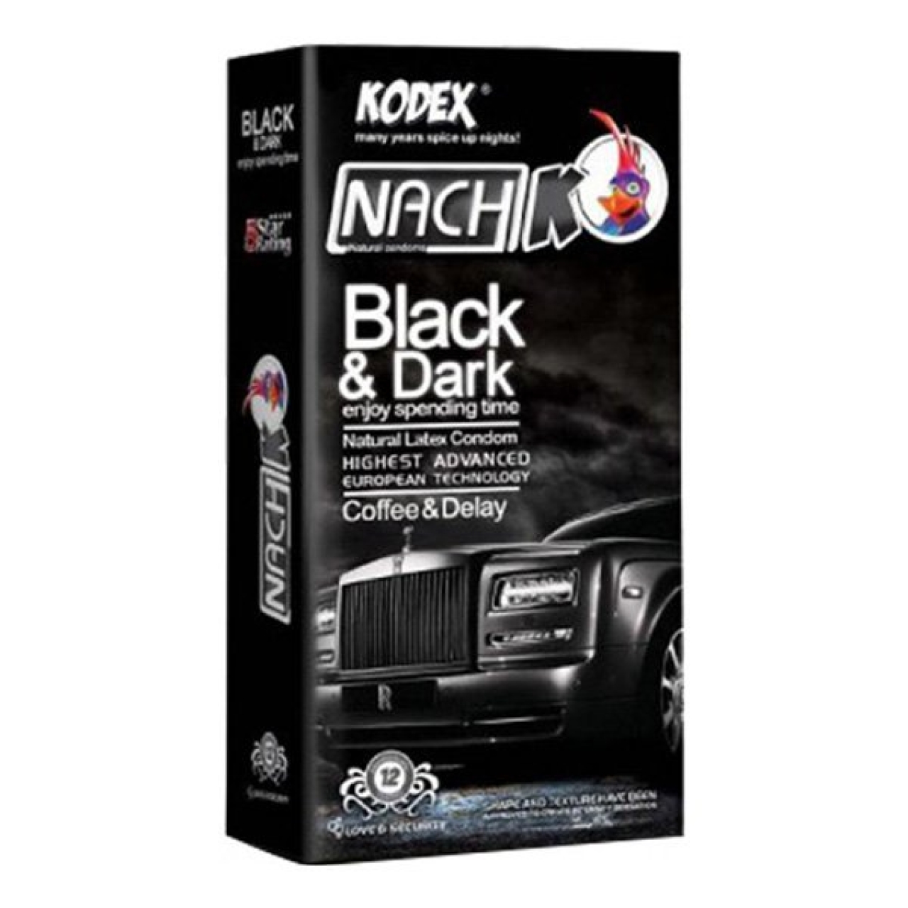 کاندوم ناچ کدکس مدل Black & Dark بسته 12 عددی