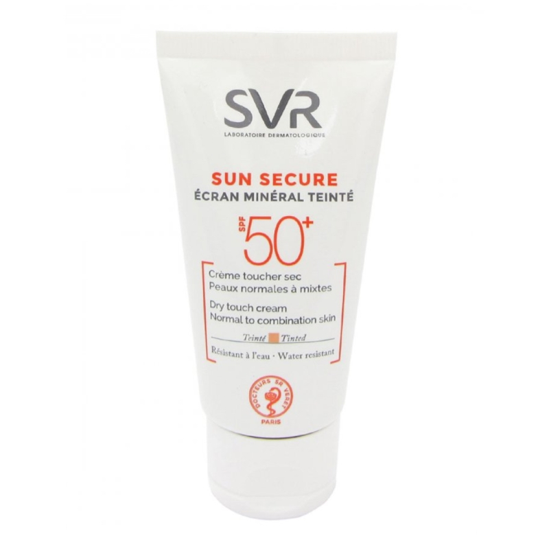 کرم ضد آفتاب رنگی مینرال اس وی آر برای پوستهای معمولی و مختلط مدل Sun Secure حجم 50 میلی لیتر