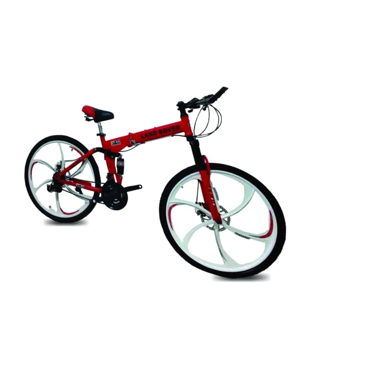 دوچرخه سایز 26 لاندرور LAND ROVER  تاشو قرمز سفید