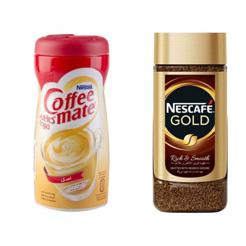 قهوه فوری گلد نسکافه -200 گرم و کافی میت نستله -400 گرم