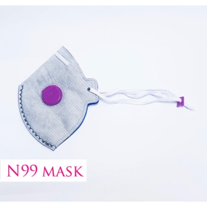 ماسک ۶ لایه سوپاپ دار N99 دارای فیلتر کربن فعال بسته ۱۵ عددی