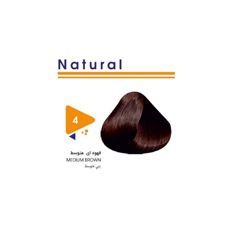 رنگ مو طبیعی قهوه ای متوسط ویتامول شماره 4