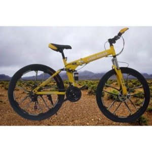 دوچرخه حرفه ای کوهستان  سایز 26 برند لندروور زرد رنگ LANDROVER