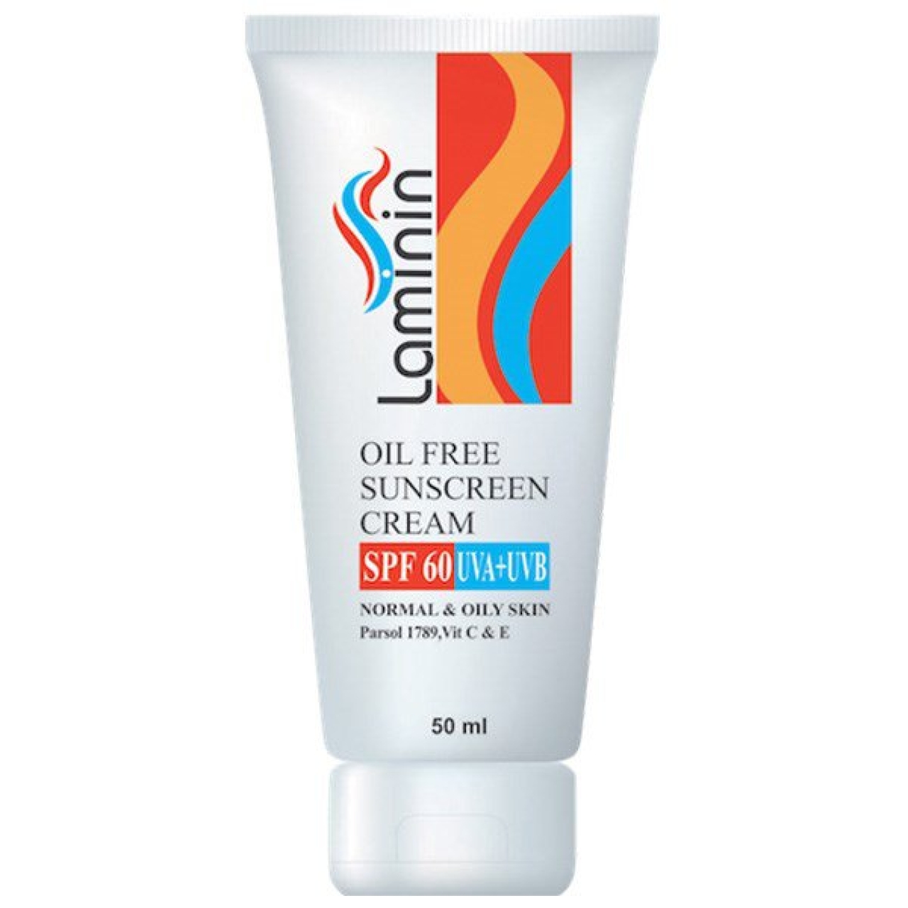 کرم ضد آفتاب بدون رنگ لامینین SPF60 مناسب پوست چرب  و معمولی