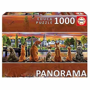 پازل 1000 تکه ادوکا مدل DOGS ON THE QUAY PANORAMA