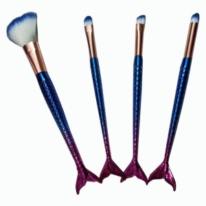 ست برس آرایشی طرح پری دریایی  بسته  4 عددی