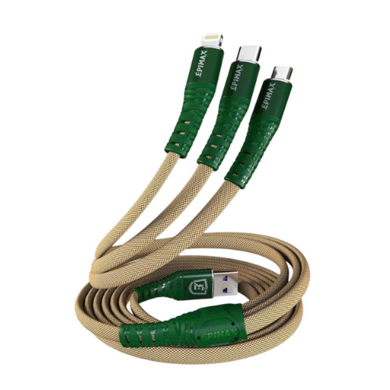 کابل تبدیل  USB به  microUSB / USB-C / لایتنینگ  اپی مکس  مدل   EC  طول 1.2 متر