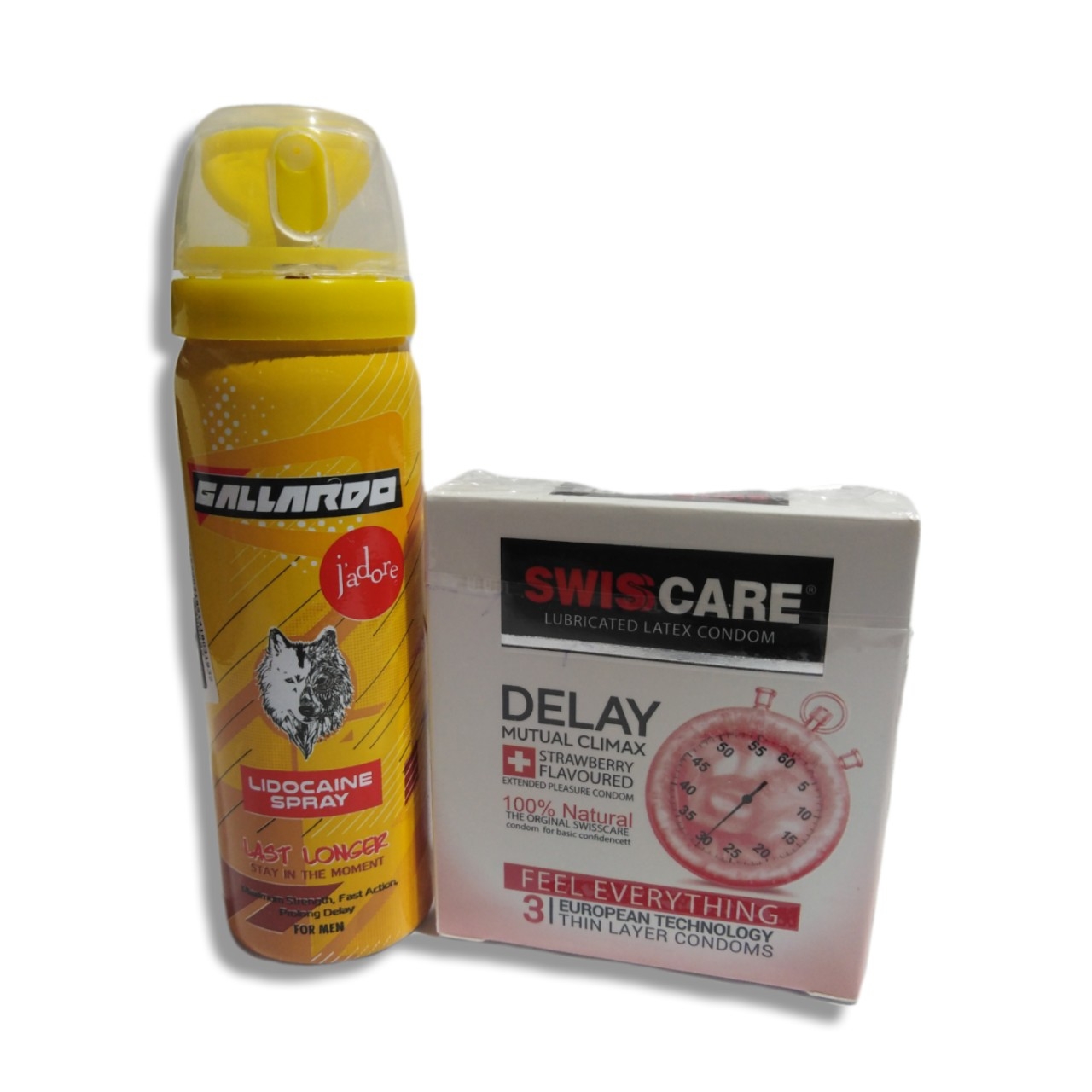 اسپری لیدوکائین گالاردو به همراه کاندوم Swis Care