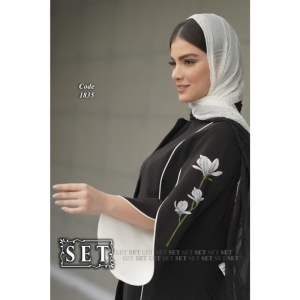 مانتو مجلسی برند set مدل لوتوس کد 1835 رنگ سفید