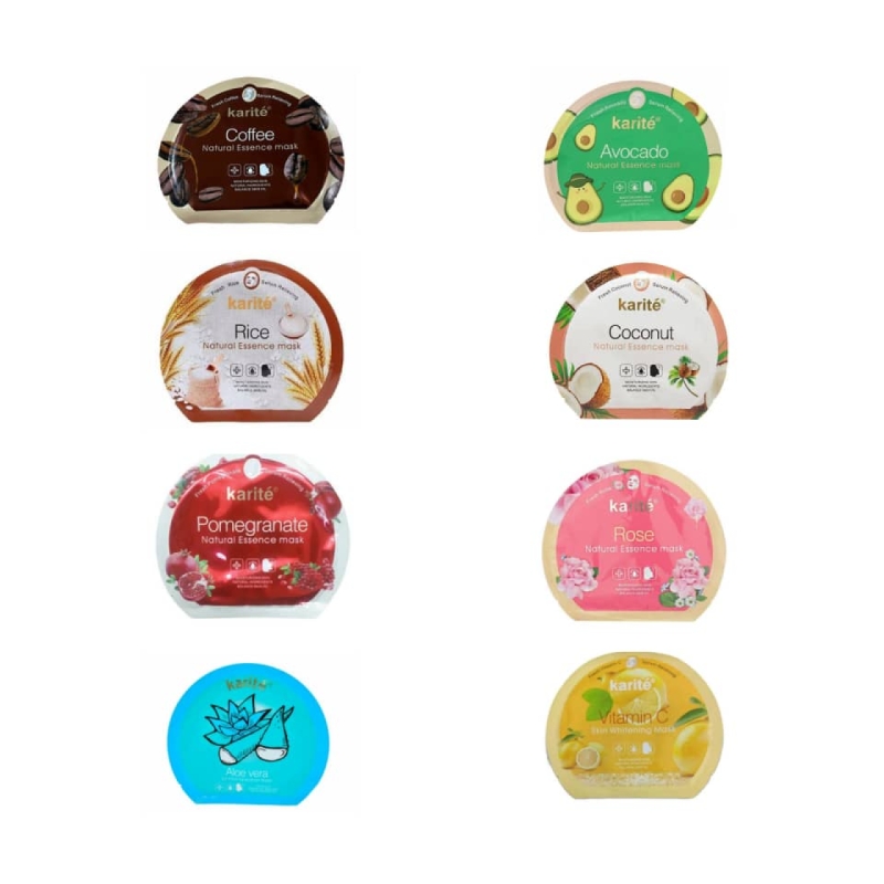 ماسک صورت کاریته مدل میوه ای بسته 8 عددی