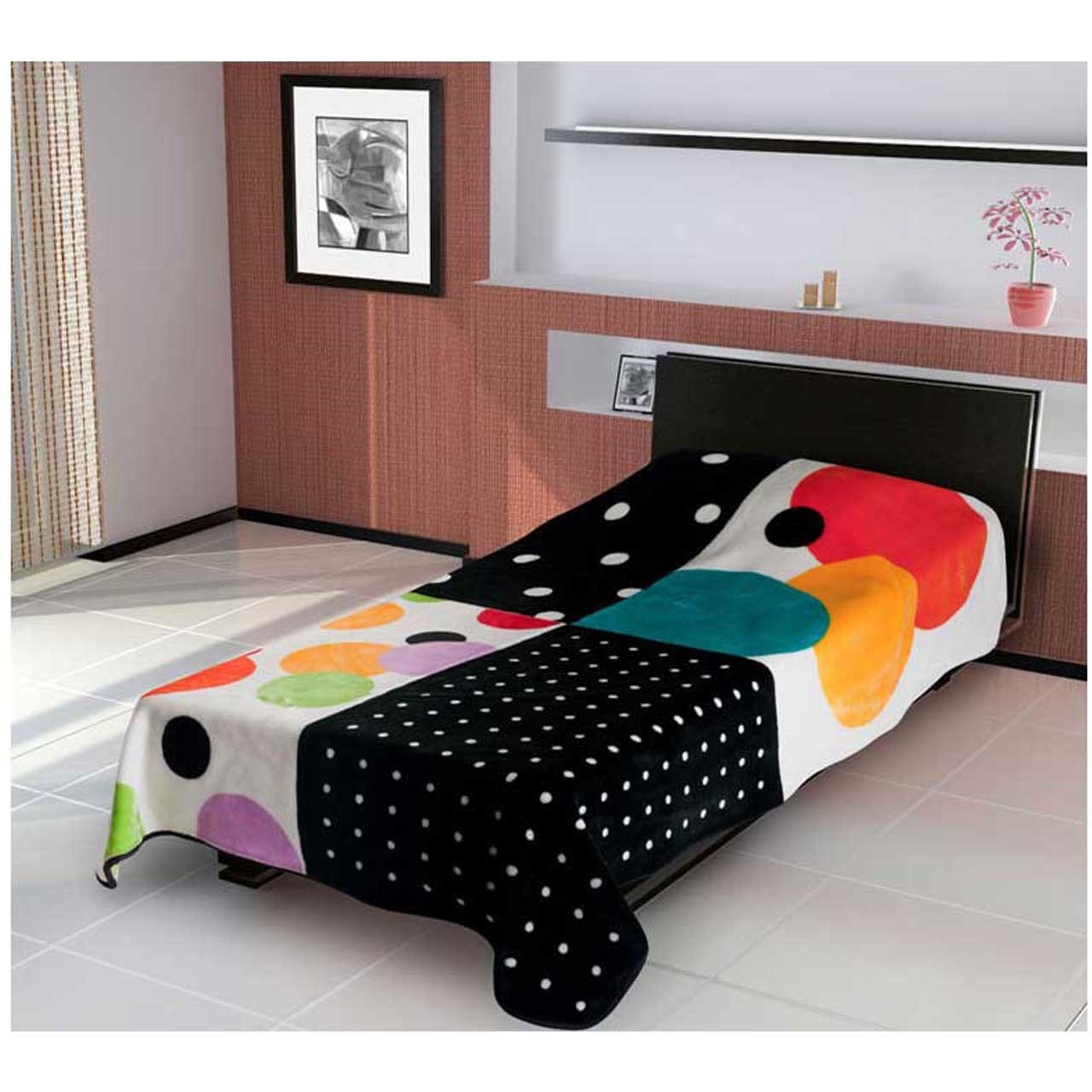 پتو کالای خواب متین مدل گلبافت 324 یک نفره سایز 220x160