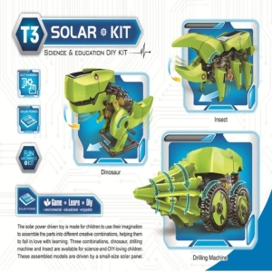 کیت آموزشی کیوت سان لایت مدل ربات دایناسور خورشیدی T3
