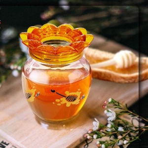 ظرف عسل خوری طرح گل کد S10