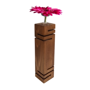 گلدان چوبی مدل ستون RS77