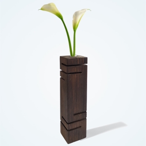 گلدان چوبی مدل ستون RS77