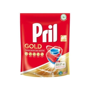 قرص ماشین ظرفشویی Pril مدل Gold بسته 45 عددی