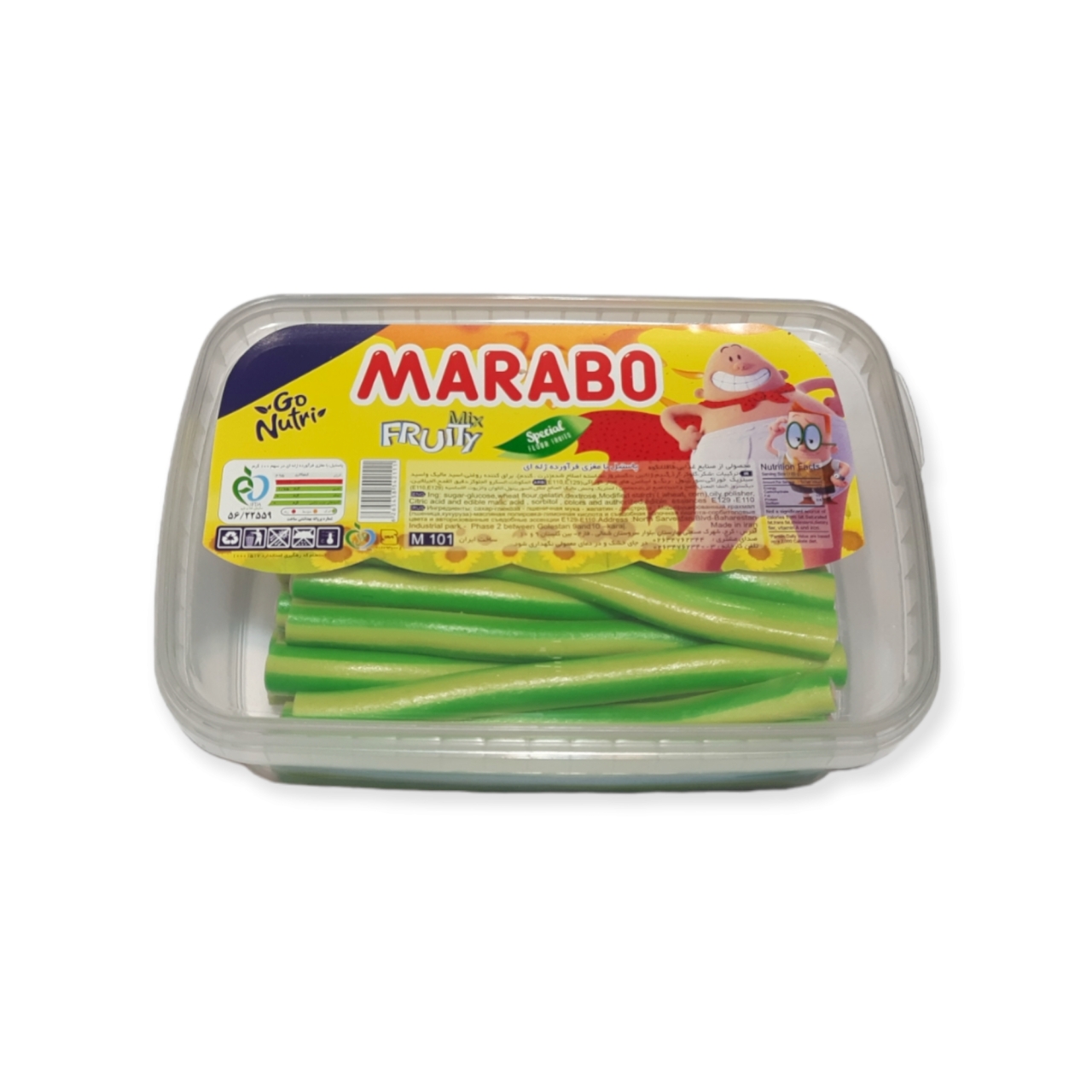 پاستیل لوله ای با طعم هندوانه مارابو - 900 گرم