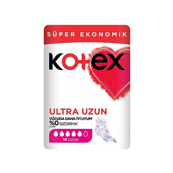نوار بهداشتی KOTEX ULTRA UZUN ـ 18 عددی