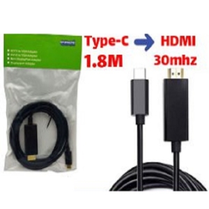 تبدیل کابلی Type-C به HDMI 30mhz طول 180 سانتی متری