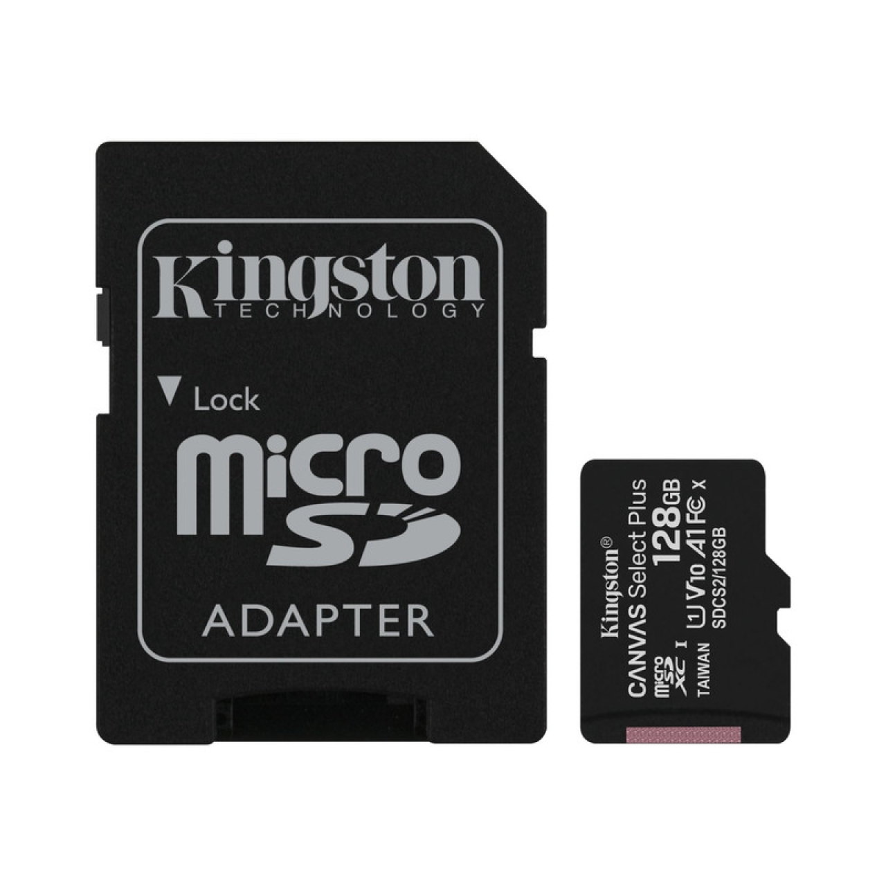 کارت حافظه microSDXC کینگستون مدل CANVAS Select Plus کلاس 10 سرعت 100MBPS ظرفیت 128گیگابایت به همراه آداپتور SD