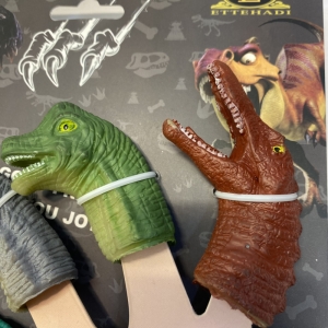 عروسک انگشتی ژله ای طرح دایناسور مجموعه 5 عددی