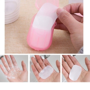 صابون کاغذی جیبی بسته 20 عددی مدل soap77
