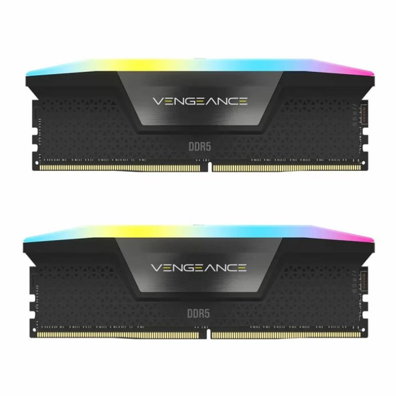 رم دسکتاپ CORSAIR مدل 32GB(16GBx2) 6000 Vengeance RGB BLACK-CL36