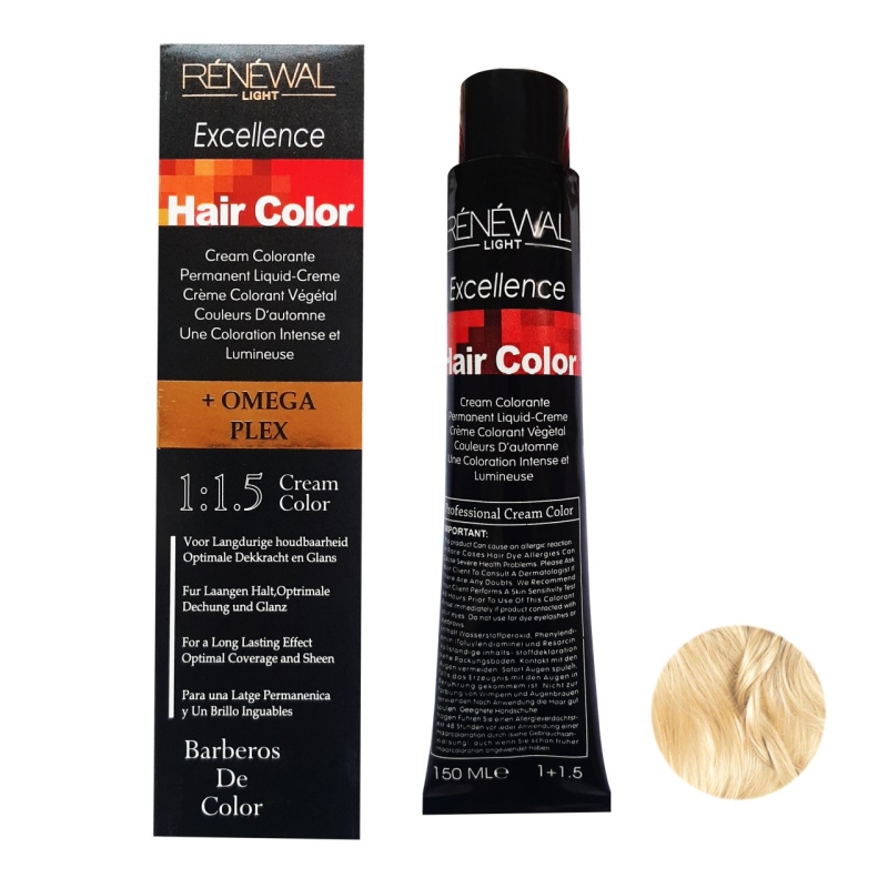 رنگ مو رنوال شماره 10.0 حجم 150 میلی لیتر رنگ بلوند فوق العاده روشن